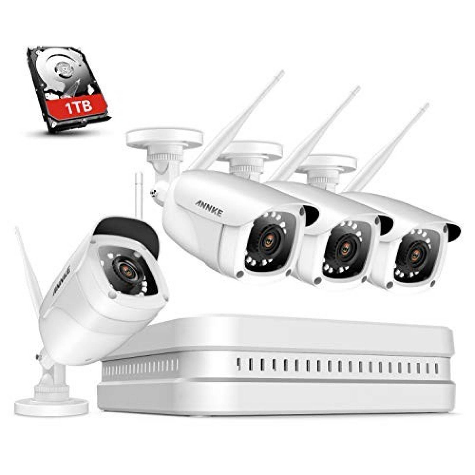 Cámaras de vigilancia inalámbrica ANNKE 8CH