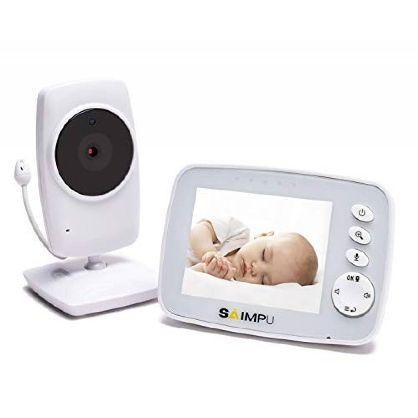 Monitor de vídeo para bebé SAIMPU con visión nocturna
