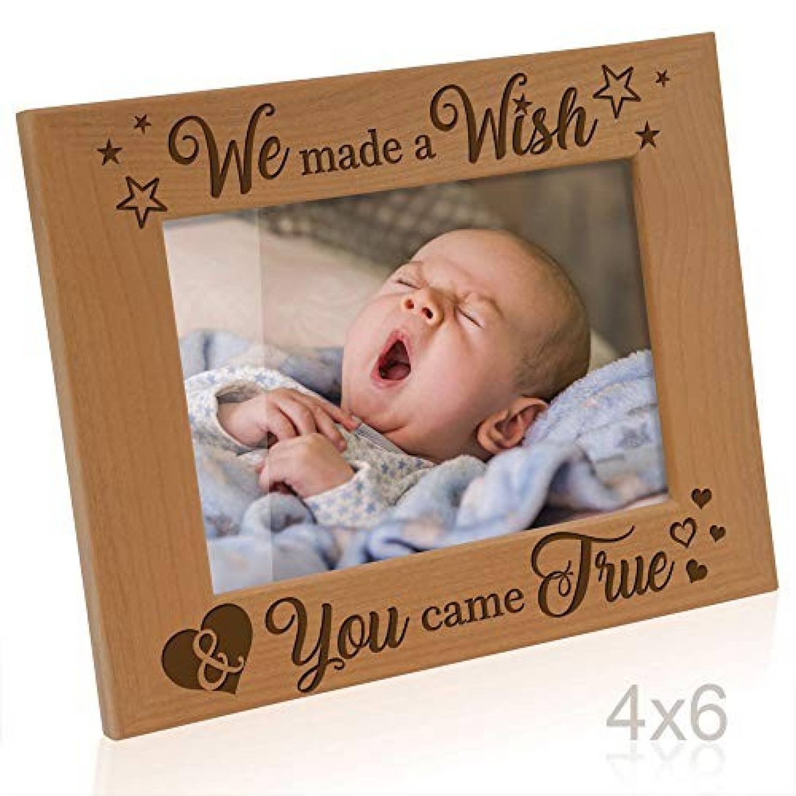 Marco Kate Posh Little Feet Madera natural con grabados