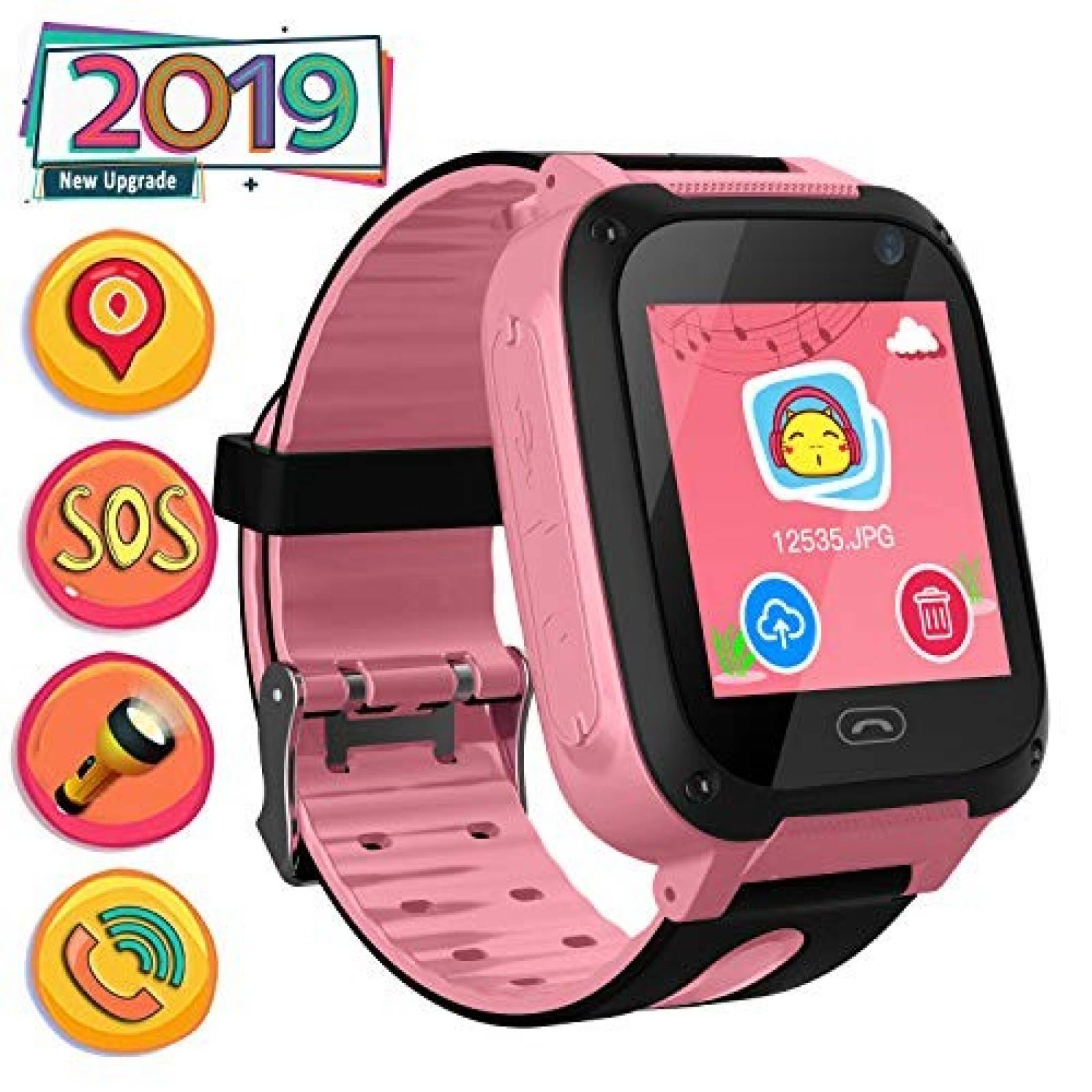 Smartwatch Jsbaby niños GPS SIM iOS pantalla táctil -rosa