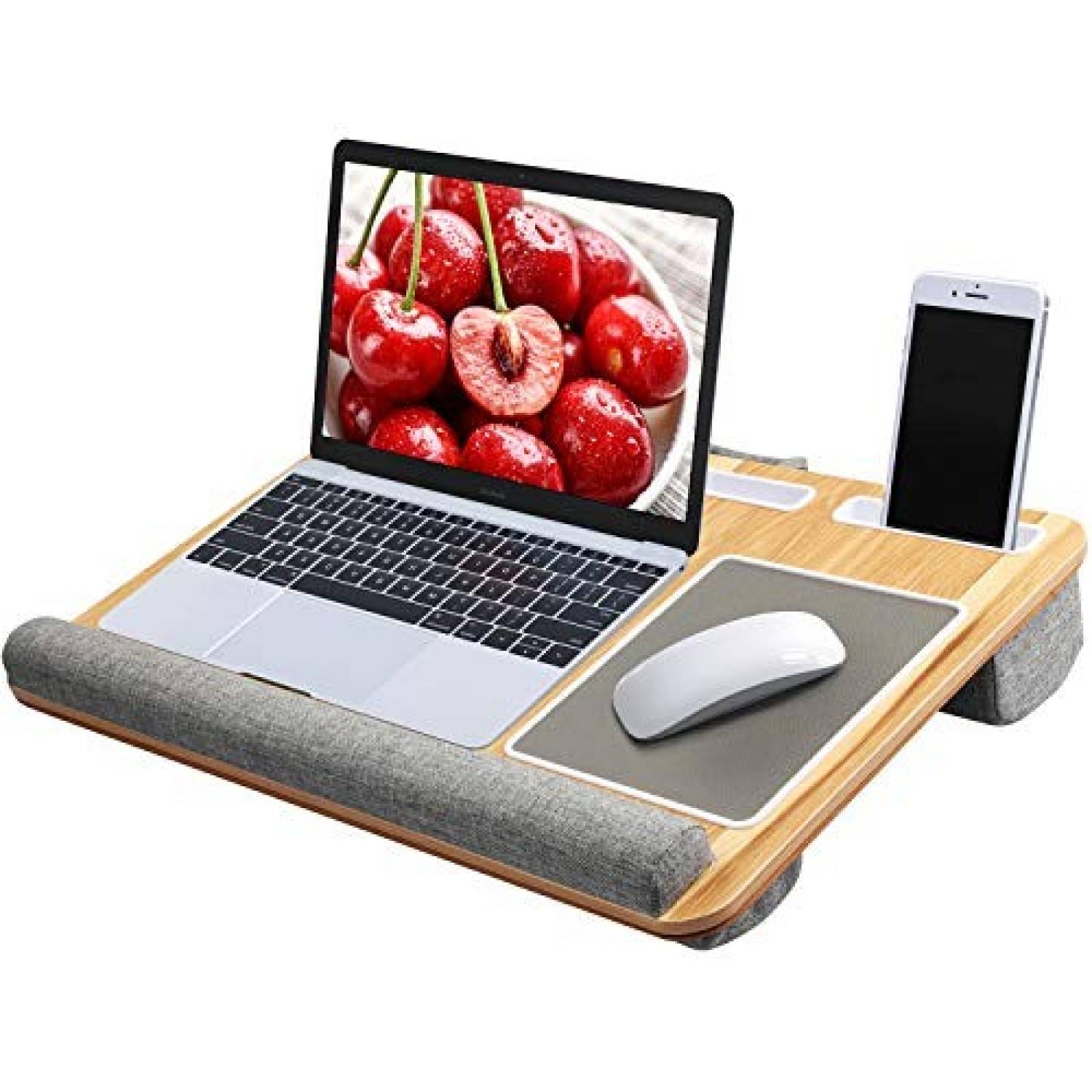 Soporte para Laptop HUANUO 14x21.5'' Reposamuñecas -Madera