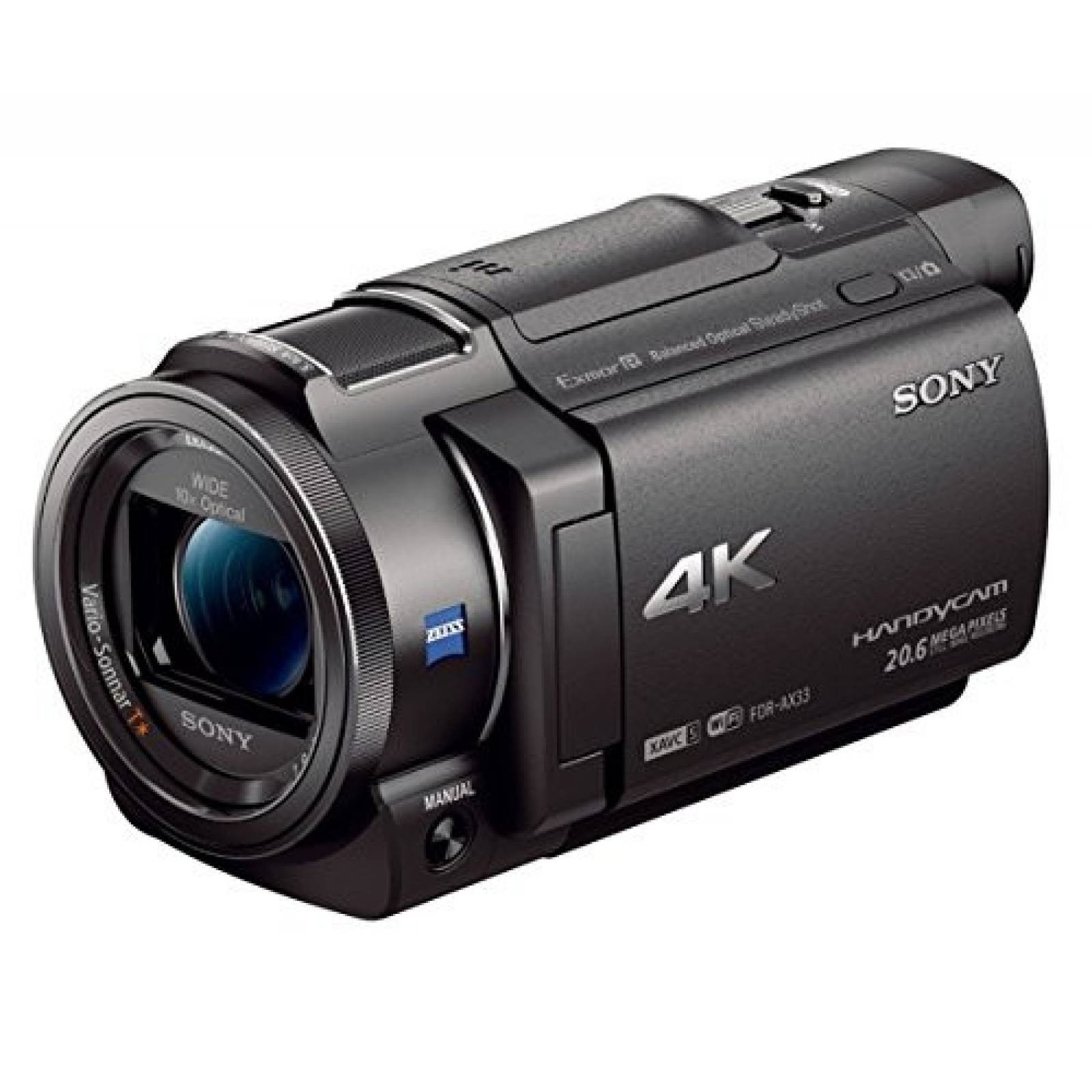 Videocámara Sony AX33 4K Ultra HD Zoom óptico de 10x