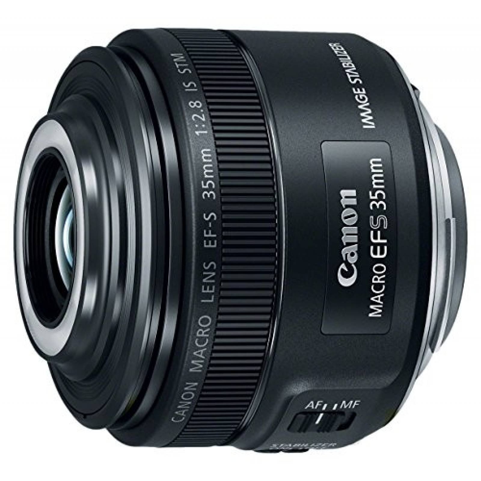 Lente de cámara Canon Macro EF-S 35 mm con 2.8 IS STM