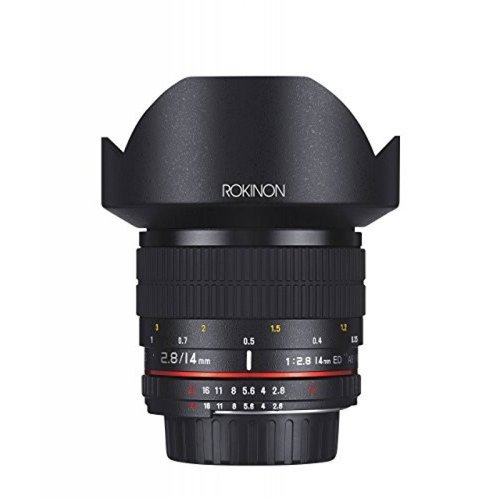 Lente de cámara Rokinon Nikon AE Gran Angular 14 mm F2.8