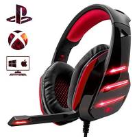 Auriculares Beexcellent P/gamers Ps4 Xbox One Pc Mac -Rojo