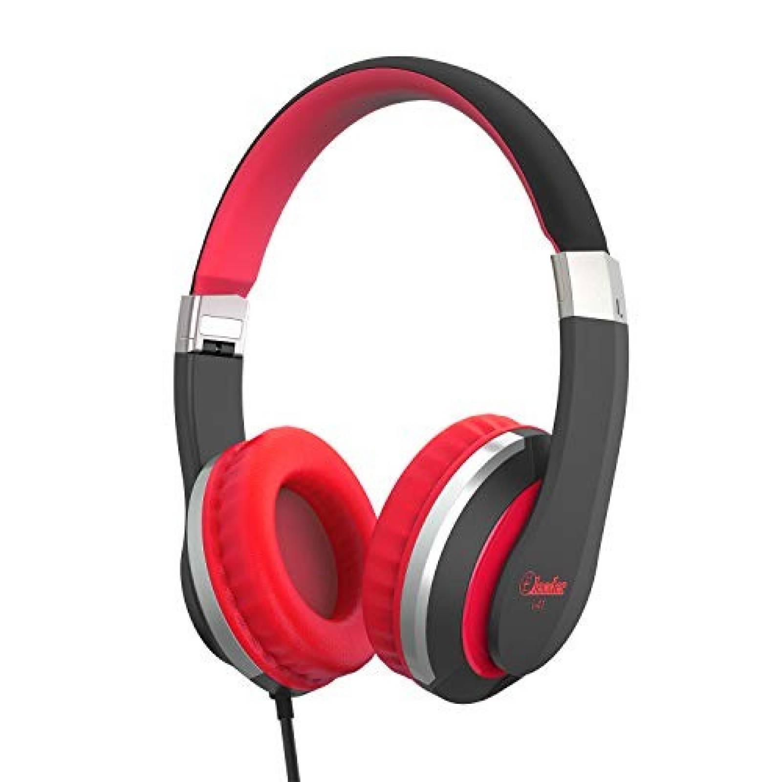Audifonos ELECDER i41 Plegables Ajustables -Negro Rojo