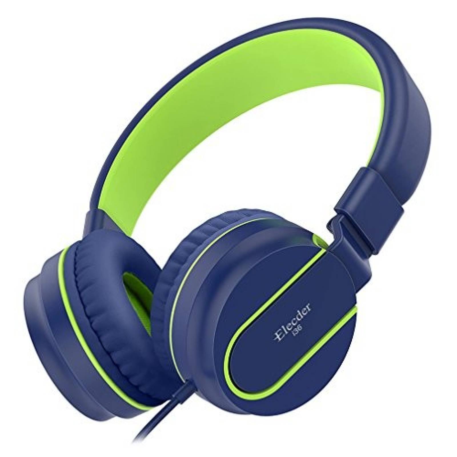 Audífonos ELECDER i36 Ajustables con Micrófono -Azul/Verde