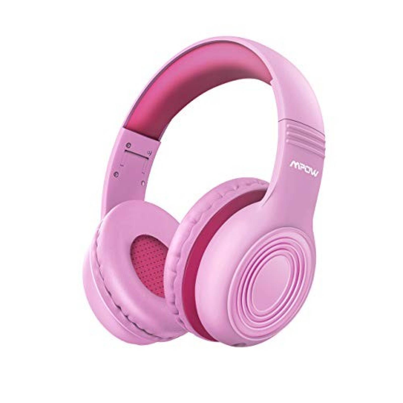Audífonos Mpow CH6 over-ear para niños + micrófono -rosa
