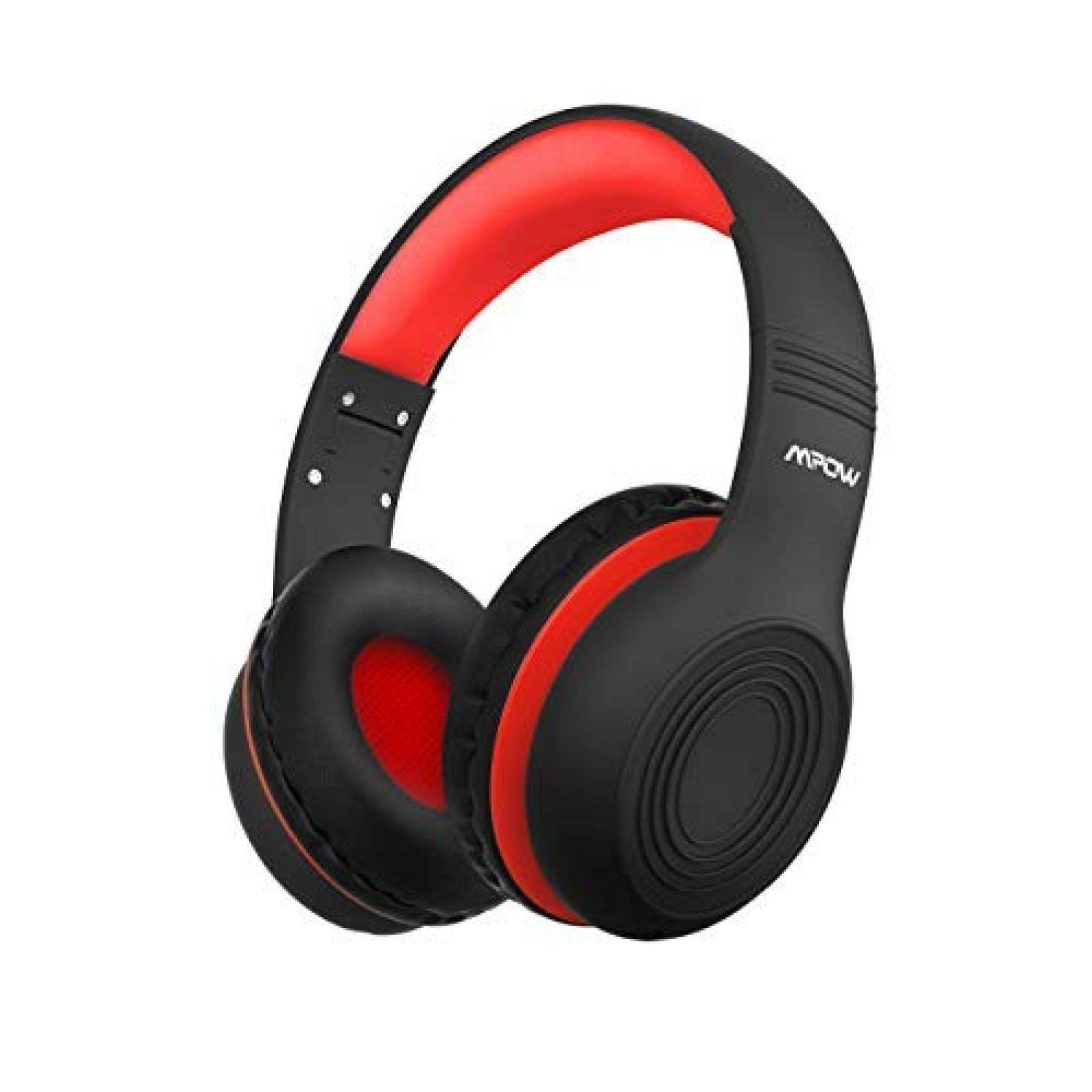 Audífonos Mpow CH6 Over Ear sonido HD para niño -negro/rojo