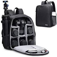 Mochila De Cámara Dslr Slr Caden Impermeable -Negro