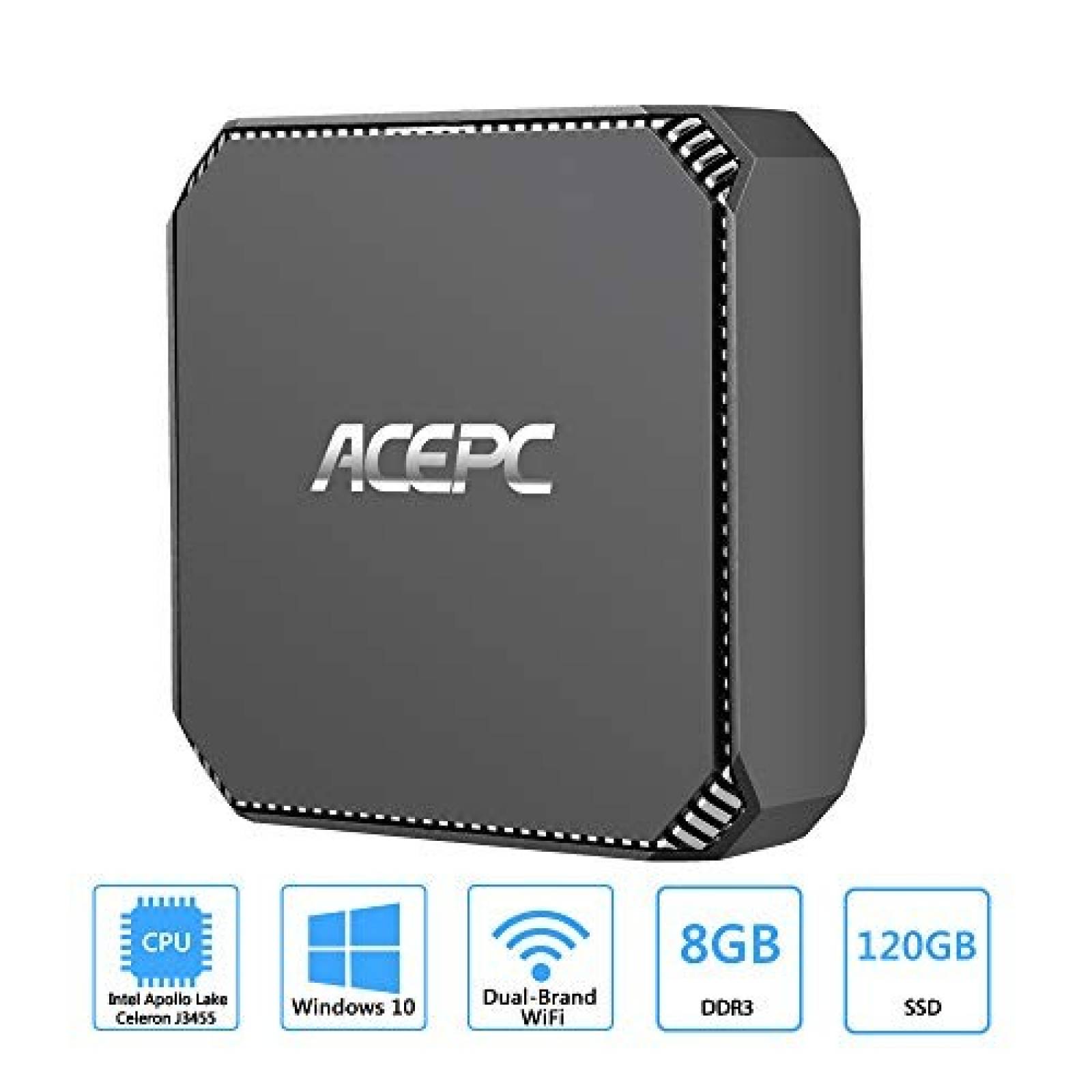 Mini PC ACEPC 8GB RAM 120GB mSATA SSD Windows 10 Home