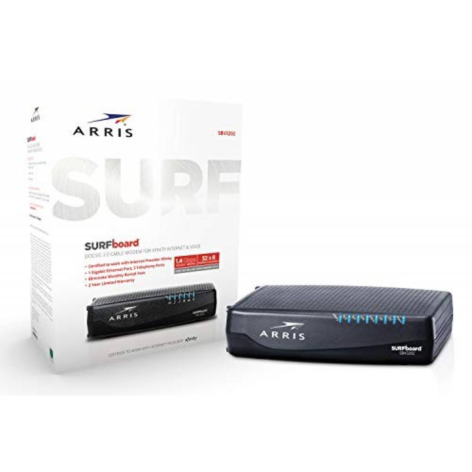 Módem ARRIS SBV3202 Surfboard 32x8 Docsis 3.0 -Negro