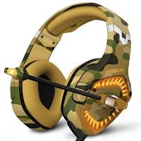 Audífonos Gamer Onikuma Luz Led Diadema -Camuflaje Verde