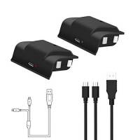 Baterías Y Team P/ Xbox One 2X1200Mah Cable Micro Usb -Negro