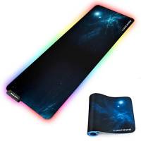 Alfombrilla Para Mouse Luxcoms Rgb Suave Tamaño Grande -Azul