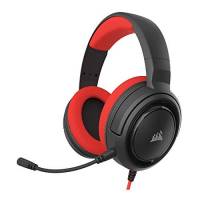 Diadema Gamer Corsair Hs35 Estéreo Memory Foam -Rojo