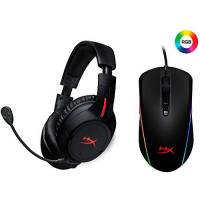 Diadema Gamer + Mouse Hyperx Cloud Flight 16000 Dpi -Negro