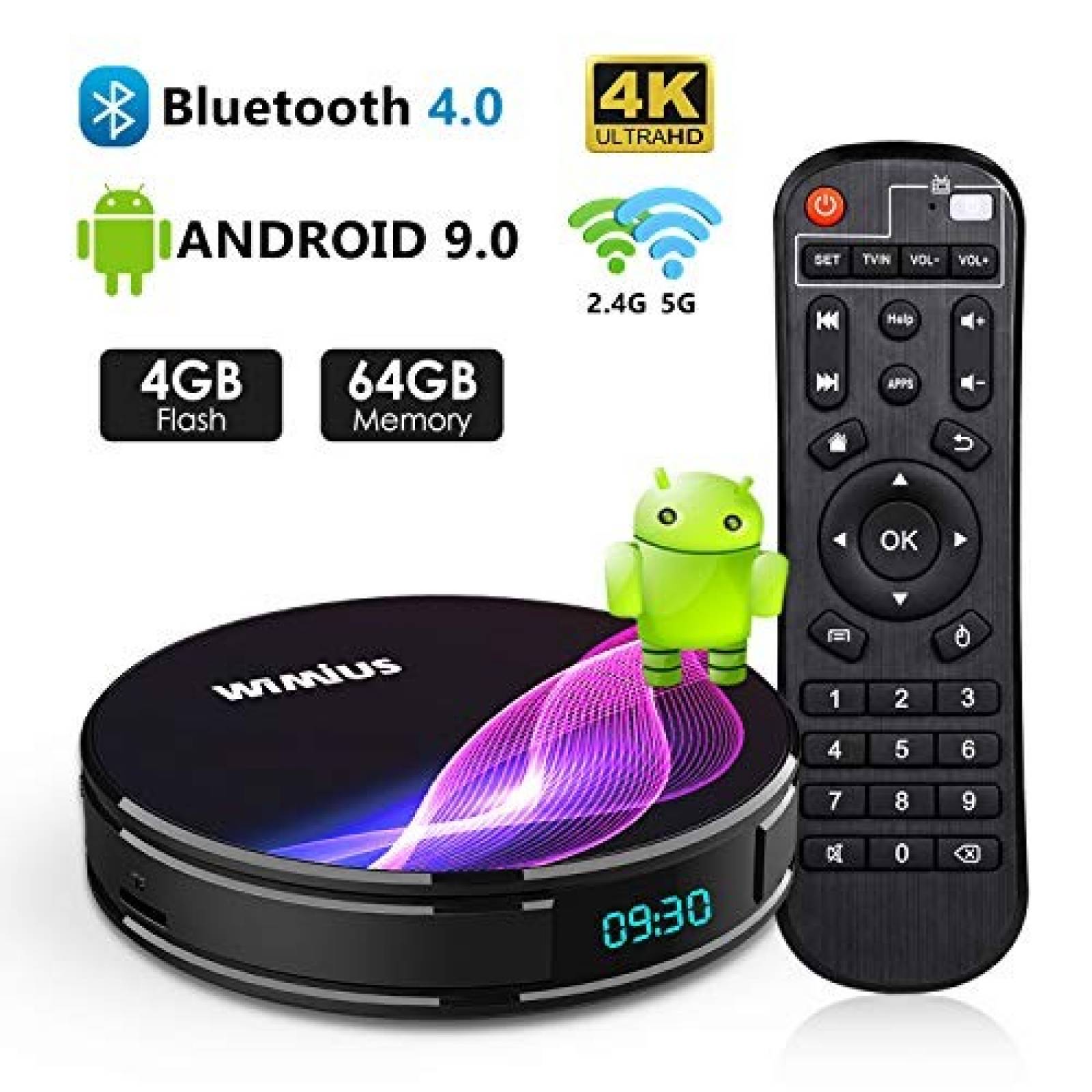 Reproductor multimedia de streaming WiMiUS TV Box 4GB 64GB