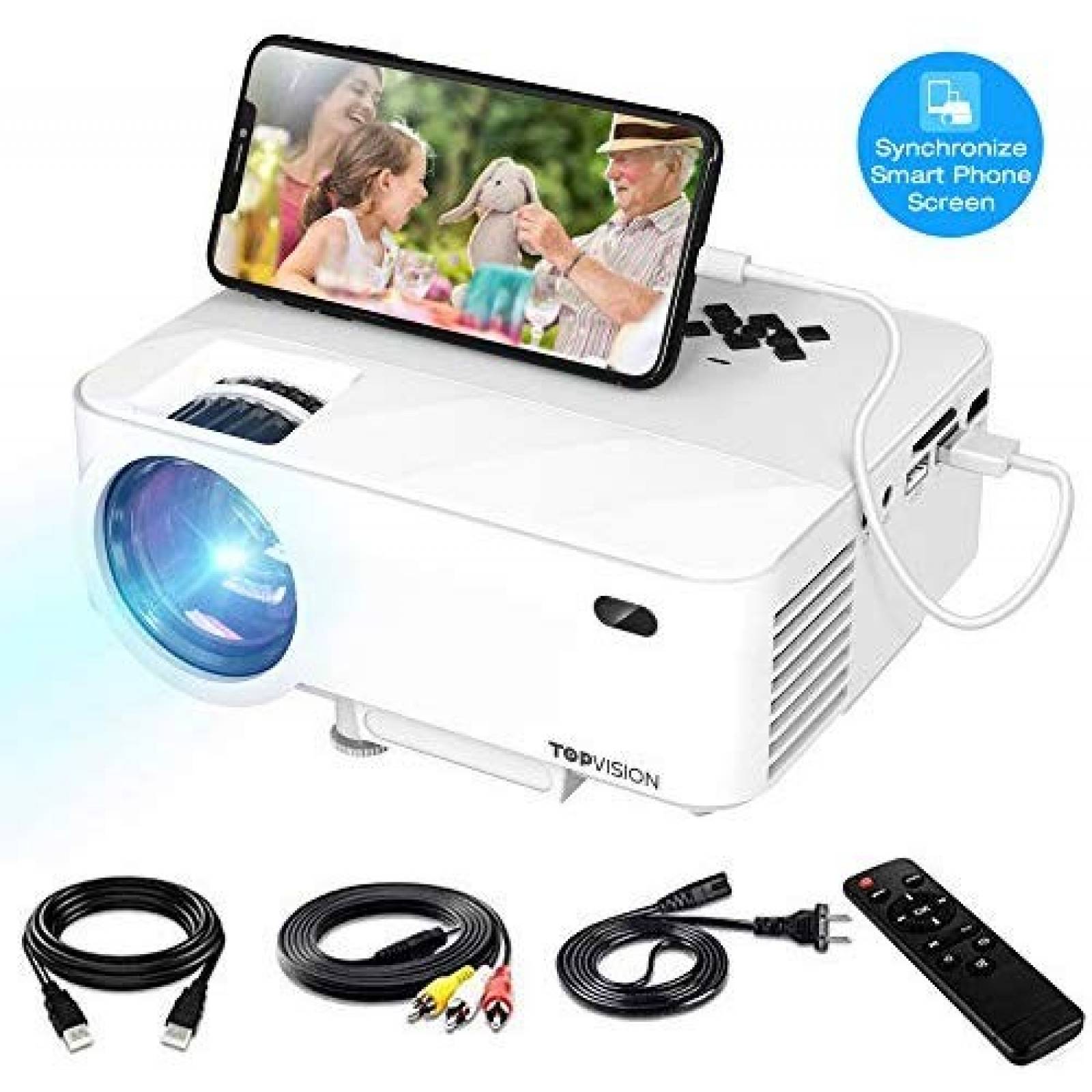 Videoproyector TOPVISION T21 2400lux 1080p 176'' -Blanco