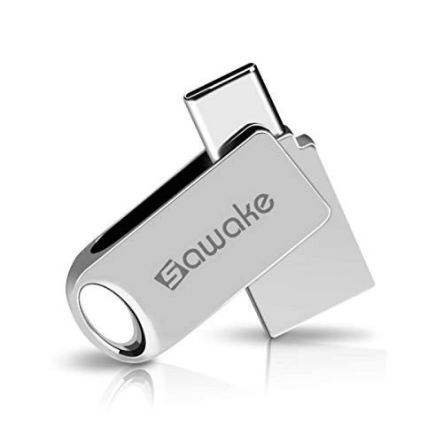 Memoria USB SAWAKE 128GB Modelo A Tipo C Impermeable -Plata