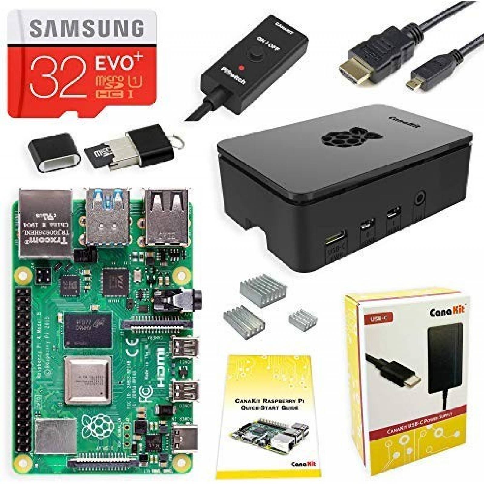 Raspberry Pi 4 CanaKit 4GB RAM Modelo B 1.5GHz 64-bit