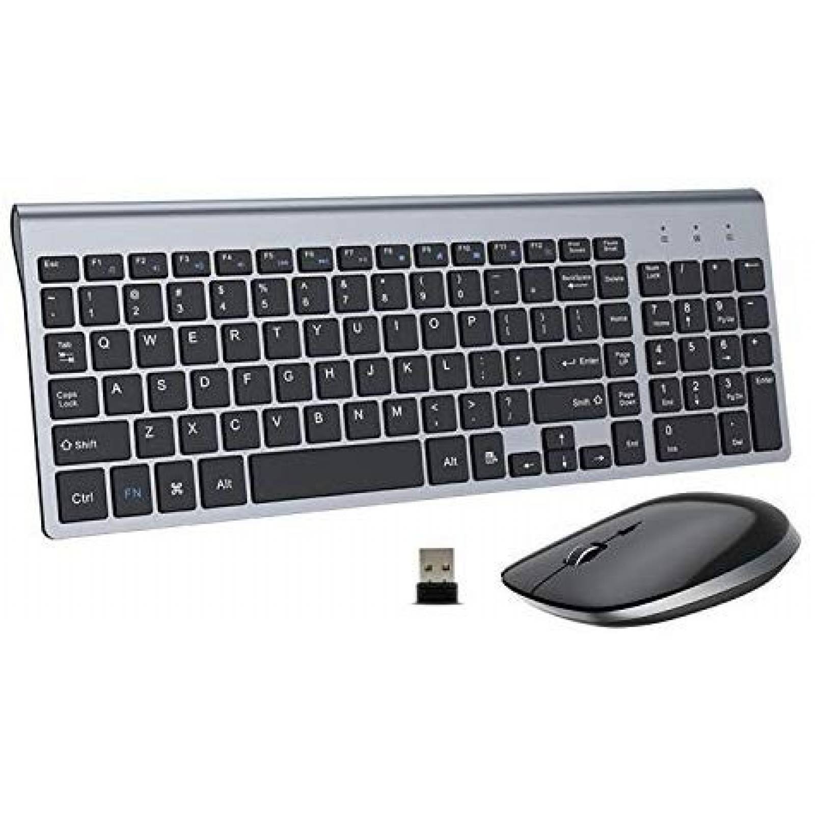 Combo Teclado y Mouse FENIFOX inalámbico USB compacto -Negro