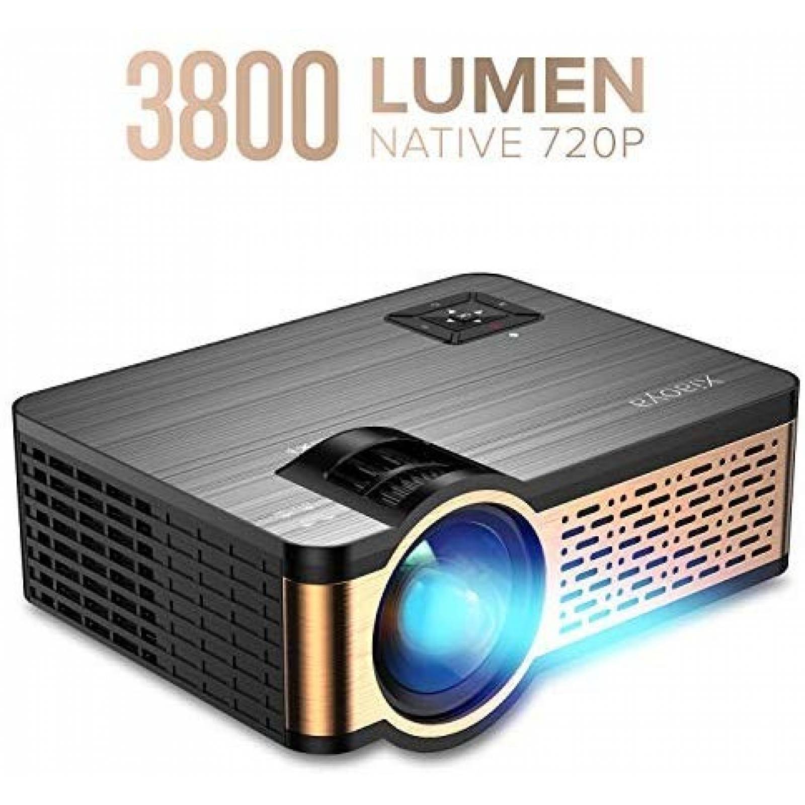 Proyector Xiaoya 3800 LUMEN HDMI, SD, AV, VGA, USB -Negro