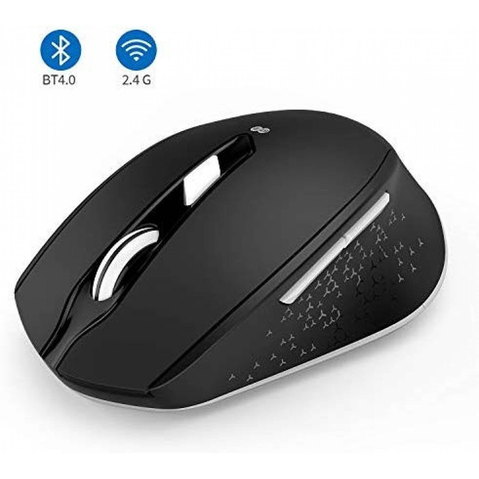 Mouse inalámbrico seenda Dual Mode Bluetooth 800 DPI -Negro