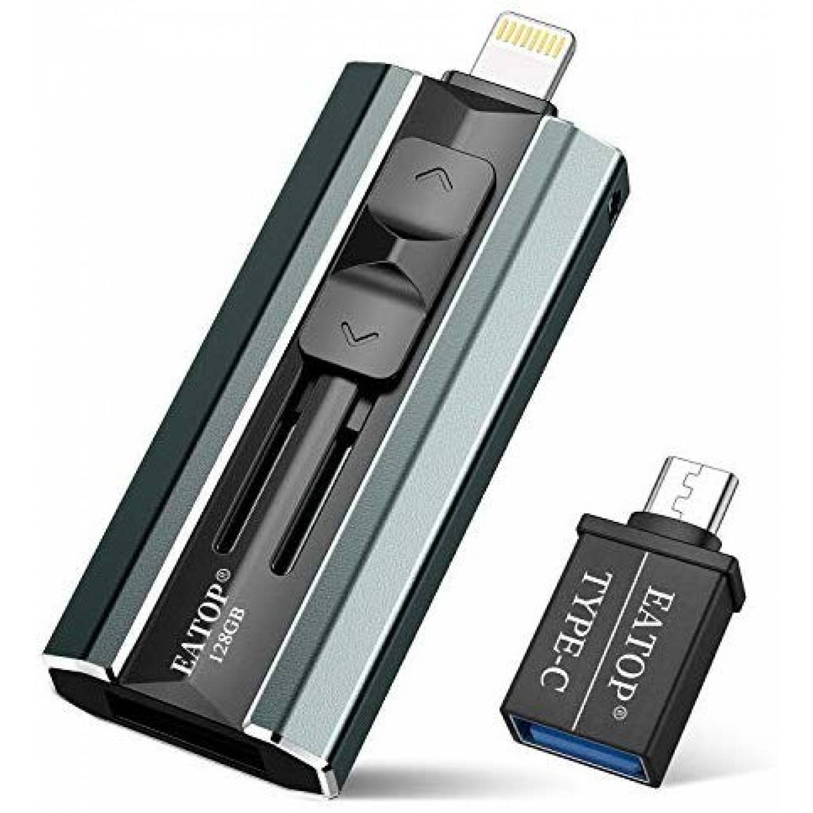 Memoria flash USB EATOP 3.0 de 128 GB para iPhone -Verde