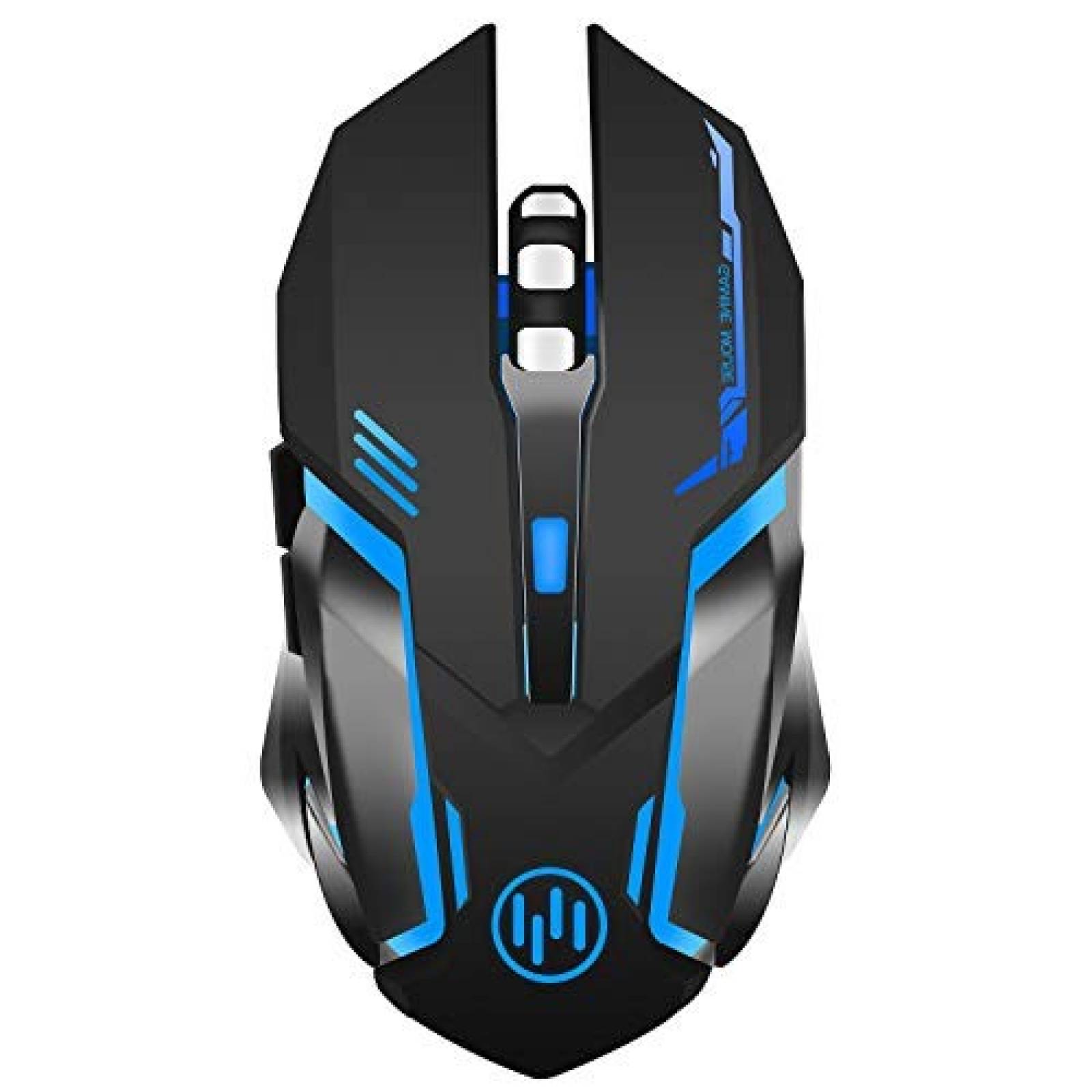 Mouse Gamer Scettar 7 Luz LED Inalámbrico Recargable -Negro