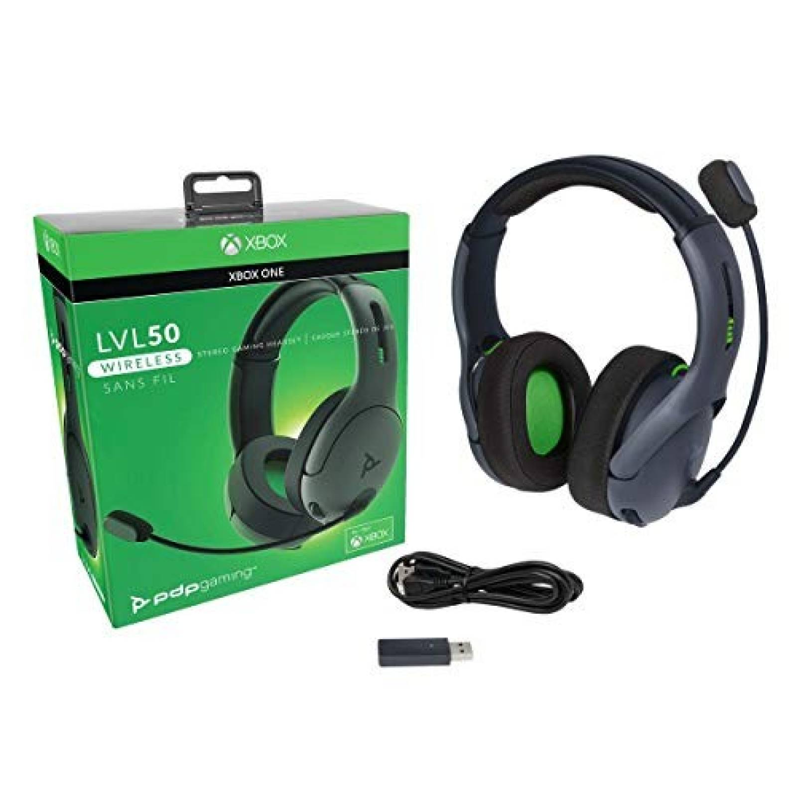 Audífonos Gamer PDP para Xbox One LVL50 Inalámbrico -Gris