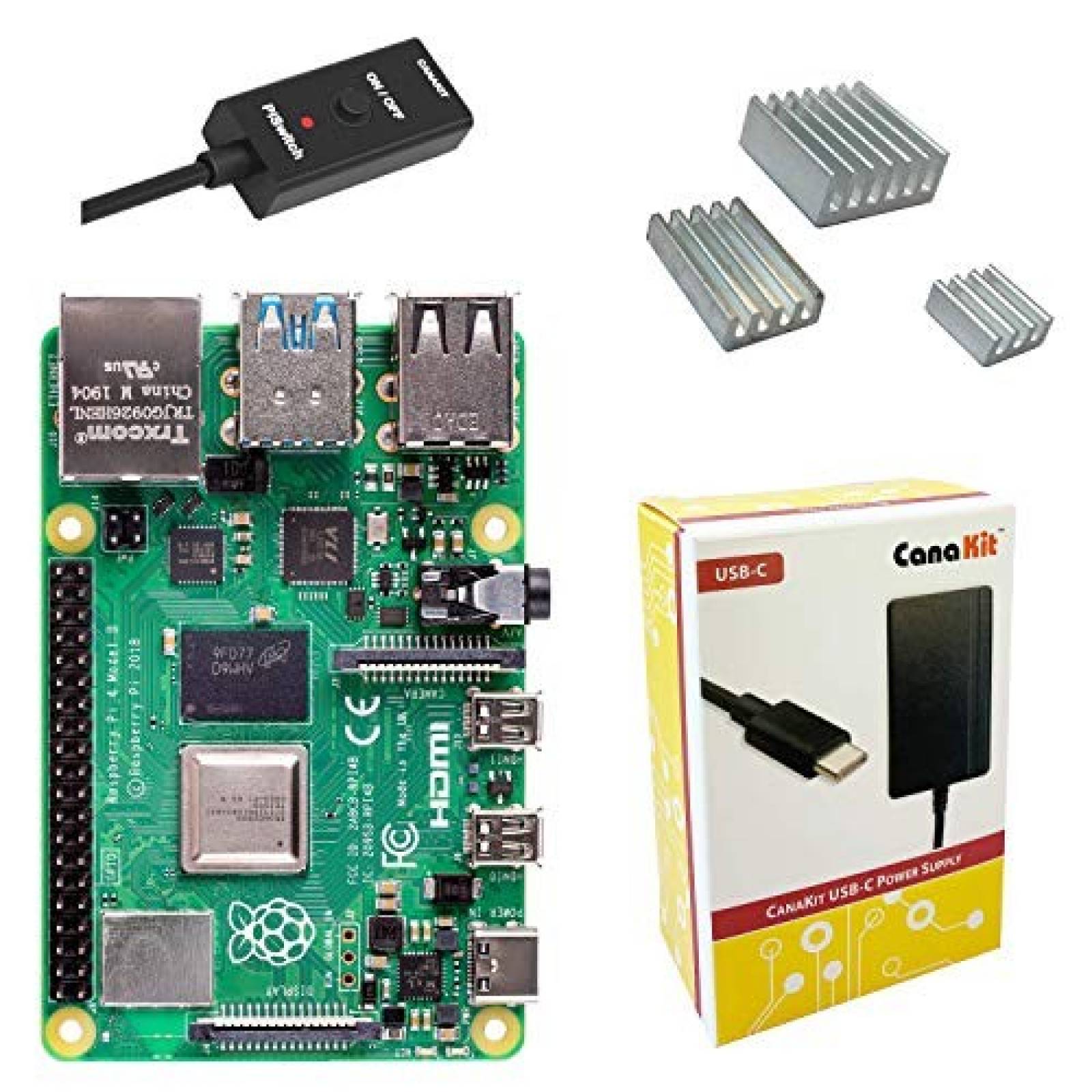 Raspberry Pi 4 CanaKit Modelo B Kit Básico 4GB de RAM