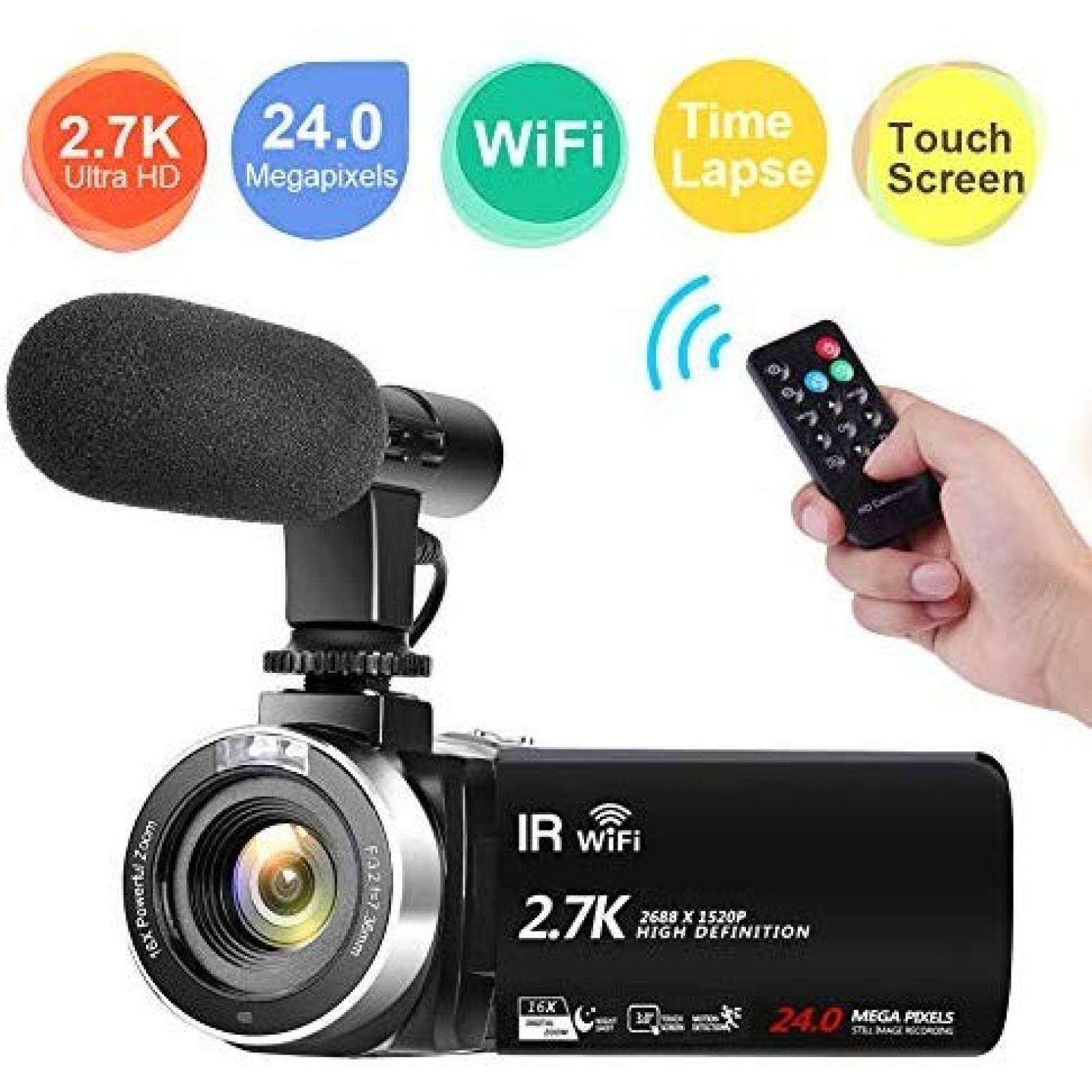 Kit cámara de video CEDITA control remoto y micrófono