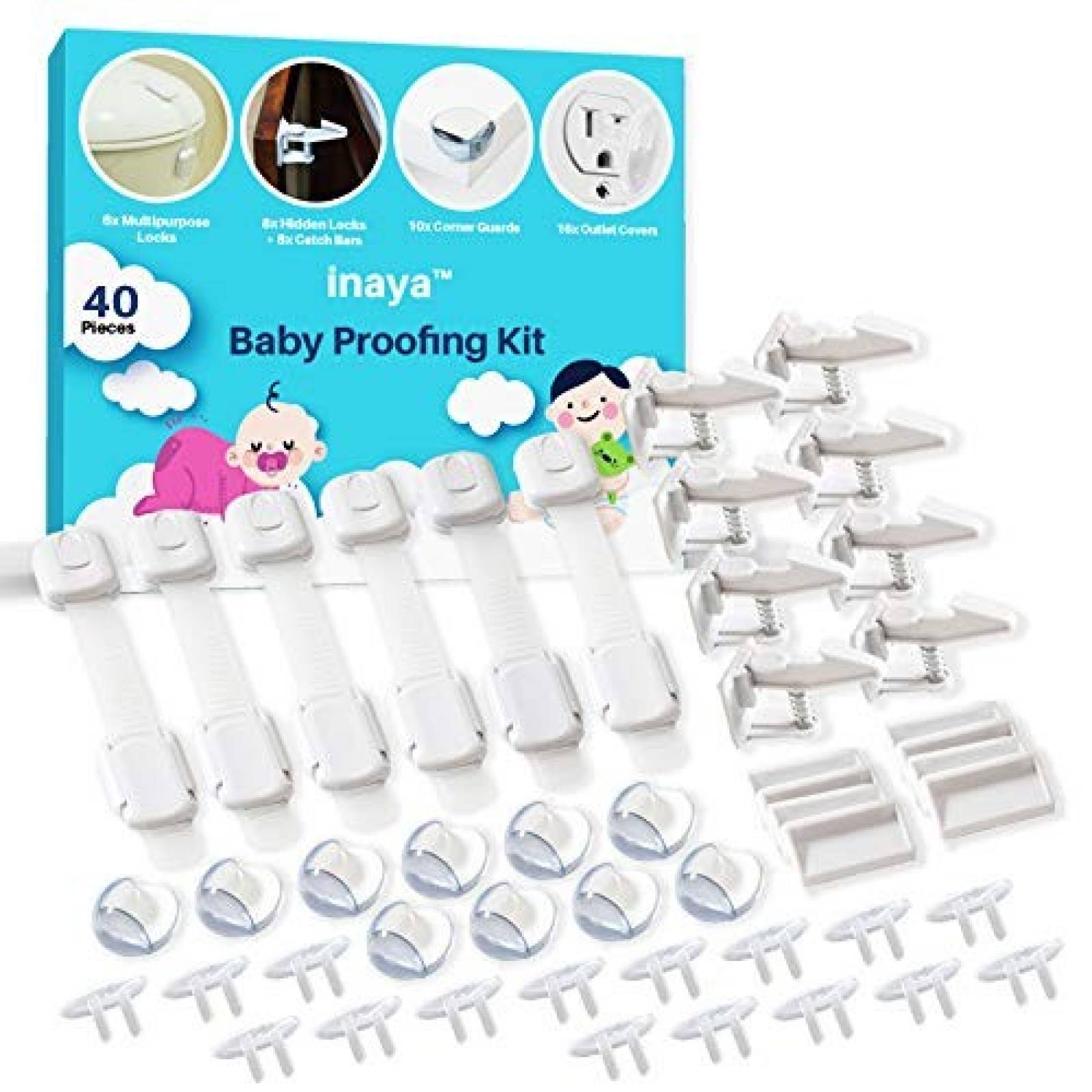 Kit de seguridad para bebé Inaya protección en casa 40pcs