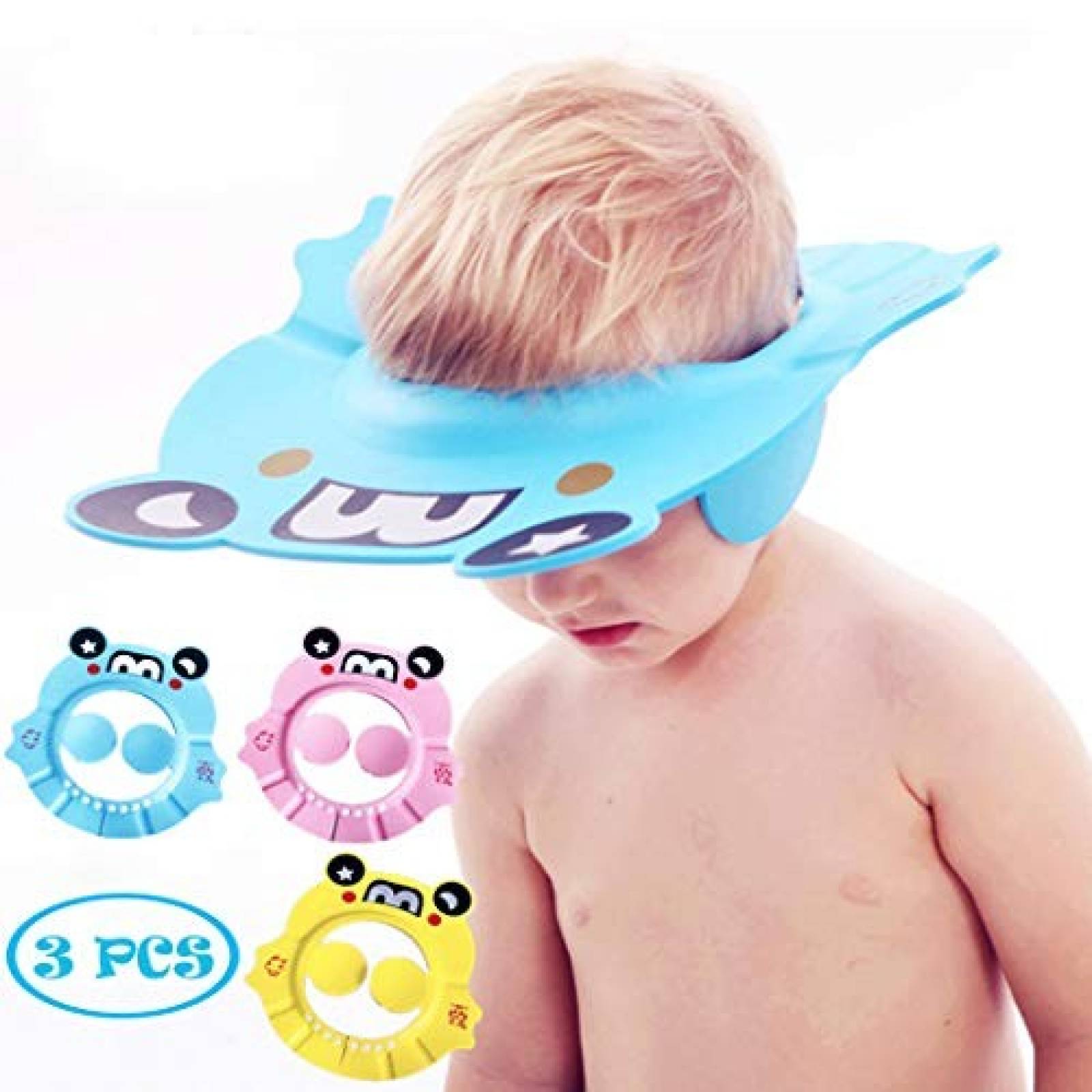 Gorro de Baño OLEWELL 3 Viseras para Bebé 3 Colores