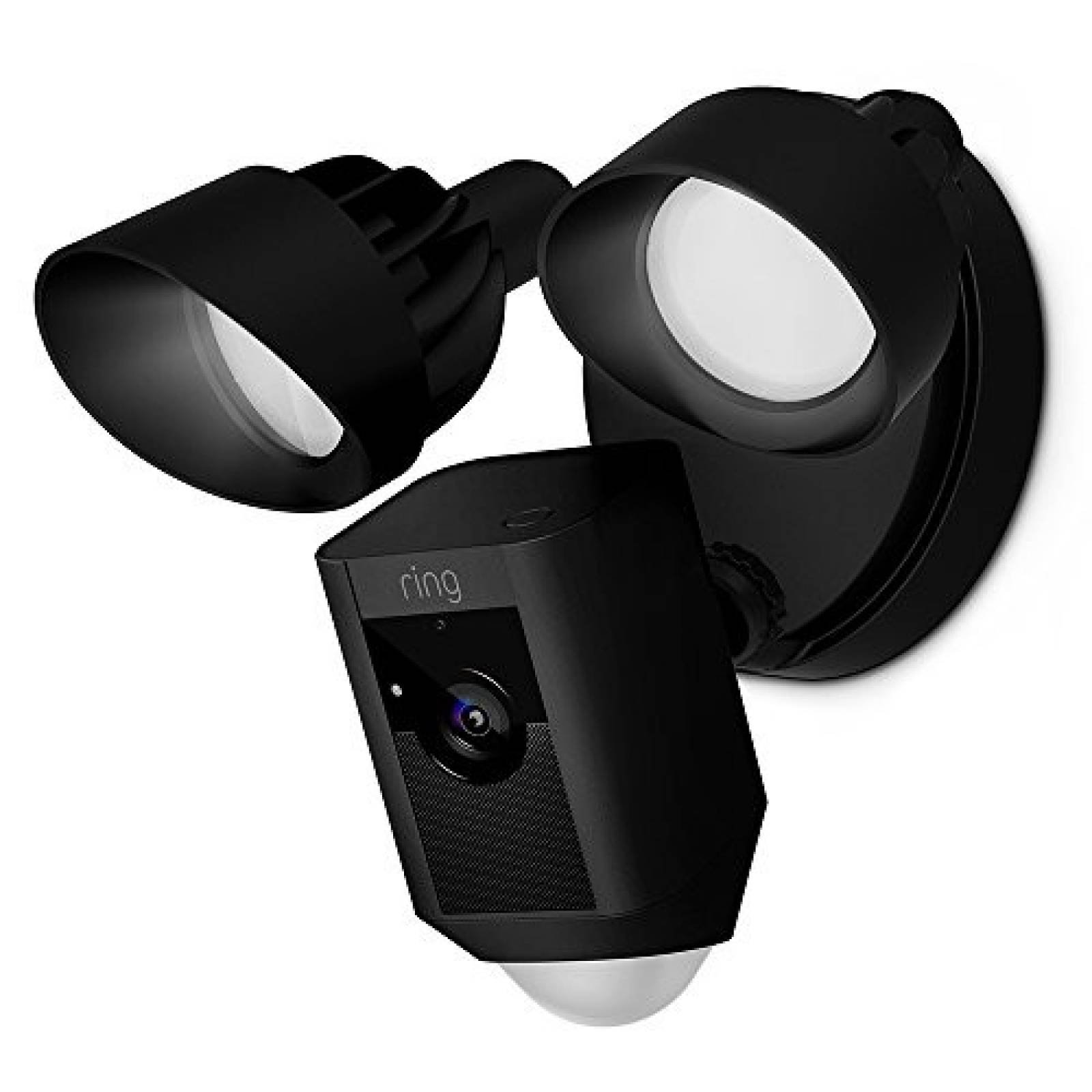 Cámara de vigilancia Ring Floodlight HD con alarma -Negro