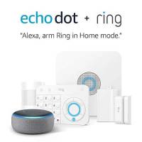 Alarma De Seguridad Ring 5 Piezas + Echo Dot Del Hogar -Blan