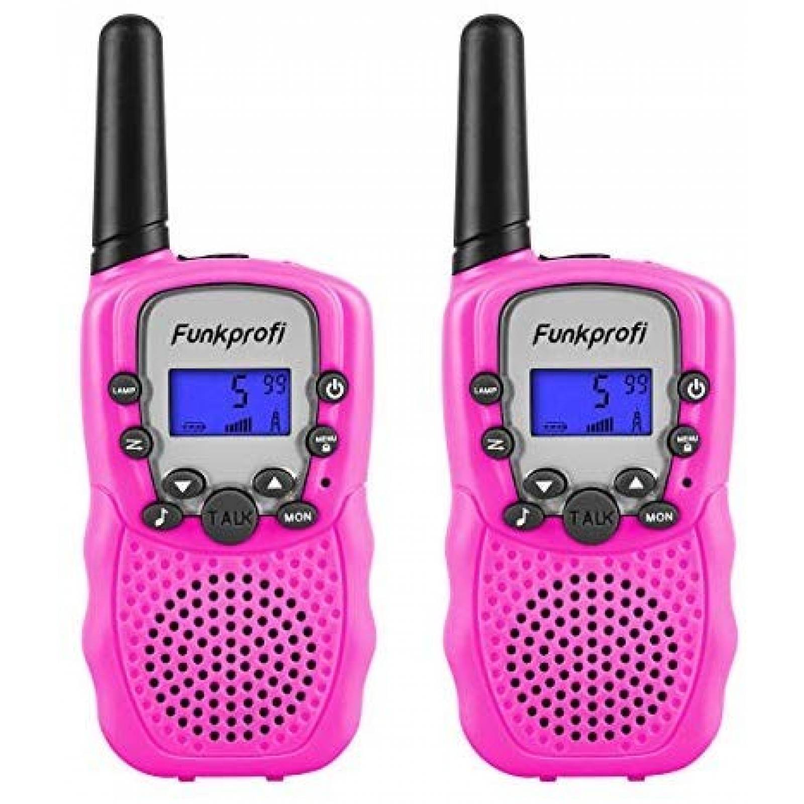 Walkie Talkies Funkprof clip de cinturón para niñas -rosa
