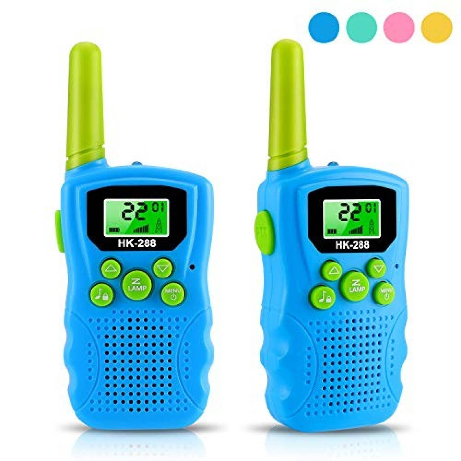 Walkie Talkies FAYOGOO 2 pcs para niños 22 canales -Azul