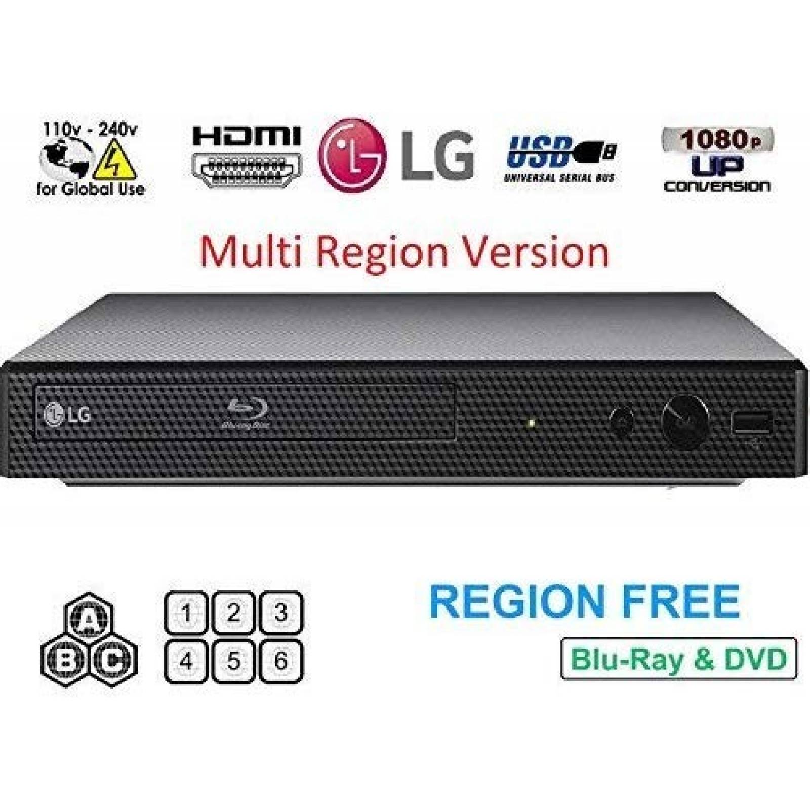 Reproductor De Blu Ray Lg Bp165 1080p Negro