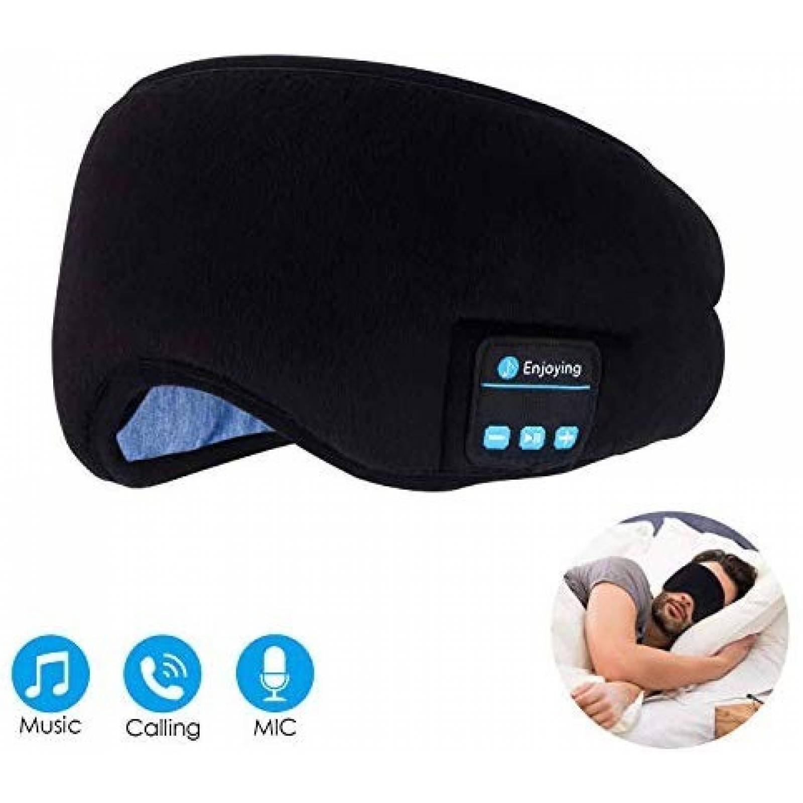 Máscara Bluetooth para dormir TOPOINT + micrófono -negro