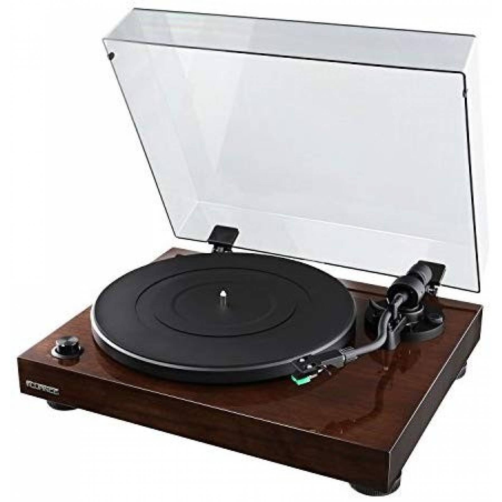 Tocadiscos Fluance RT81 contrapeso ajustable de madera -Cafe