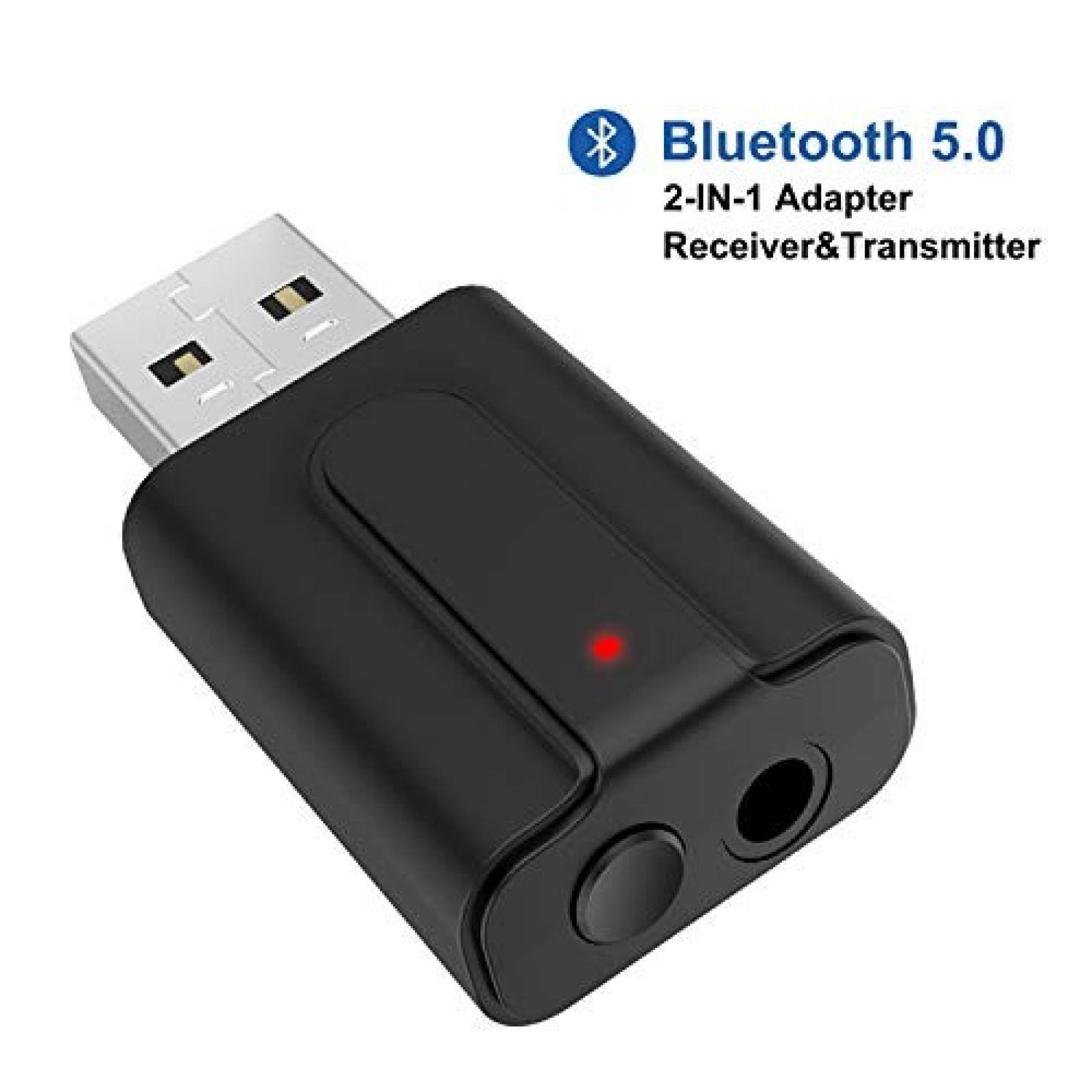 Adaptador Bluetooth 5.0 WATOE 2 en 1 0.138'' AUX -Negro