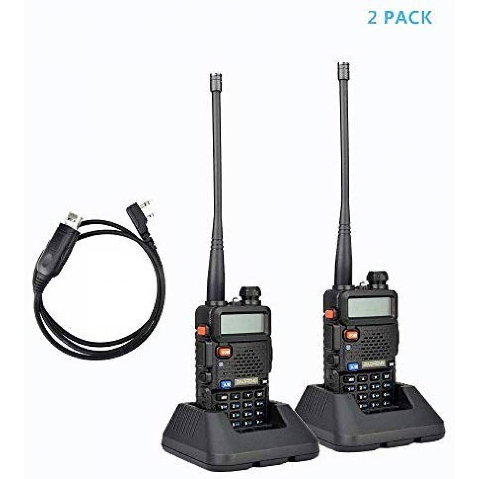 Radio bidireccional Baofeng UV-5R V2 + y UV-82 con 2 piezas