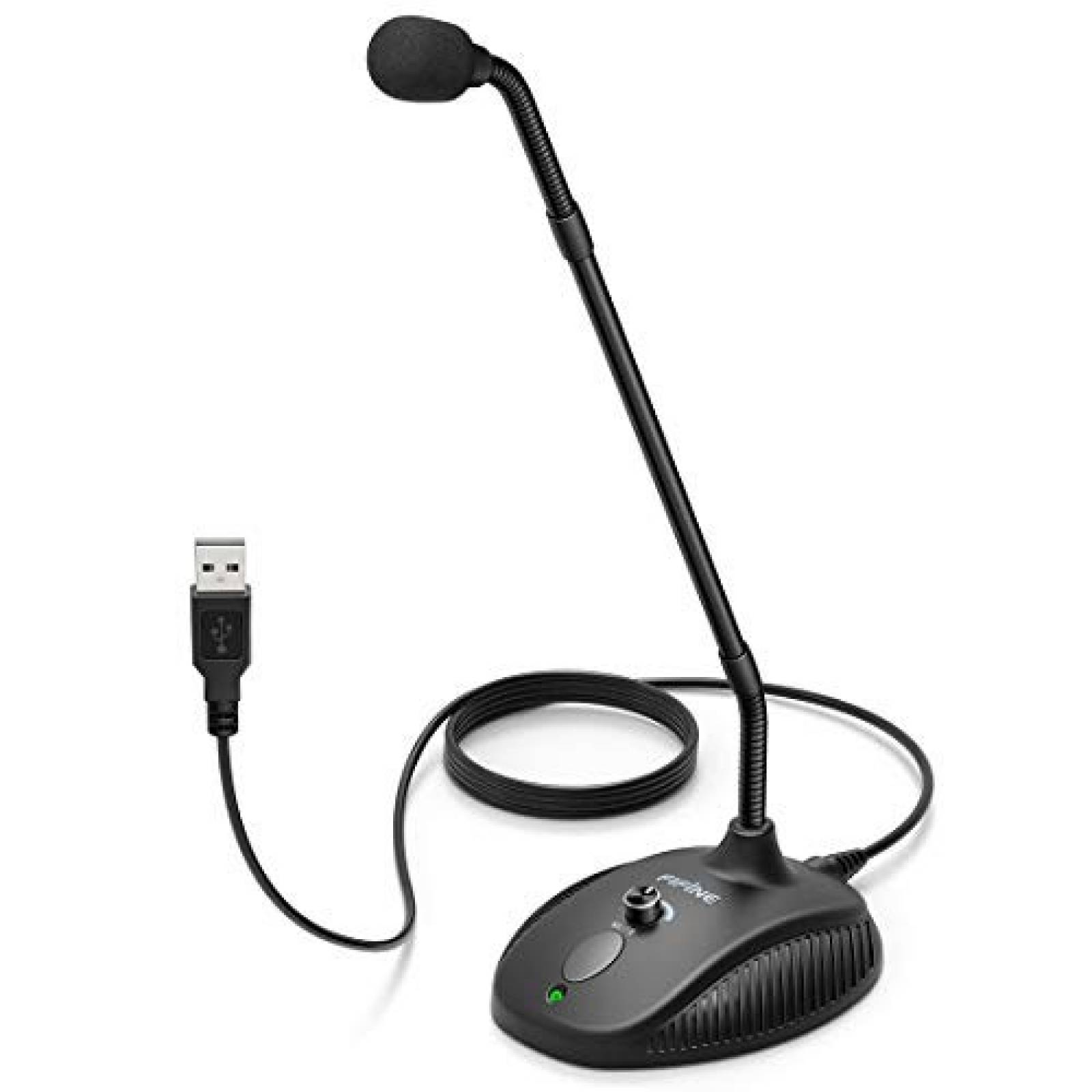 Micrófono para PC FIFINE TECHNOLOGY con indicador LED -negro