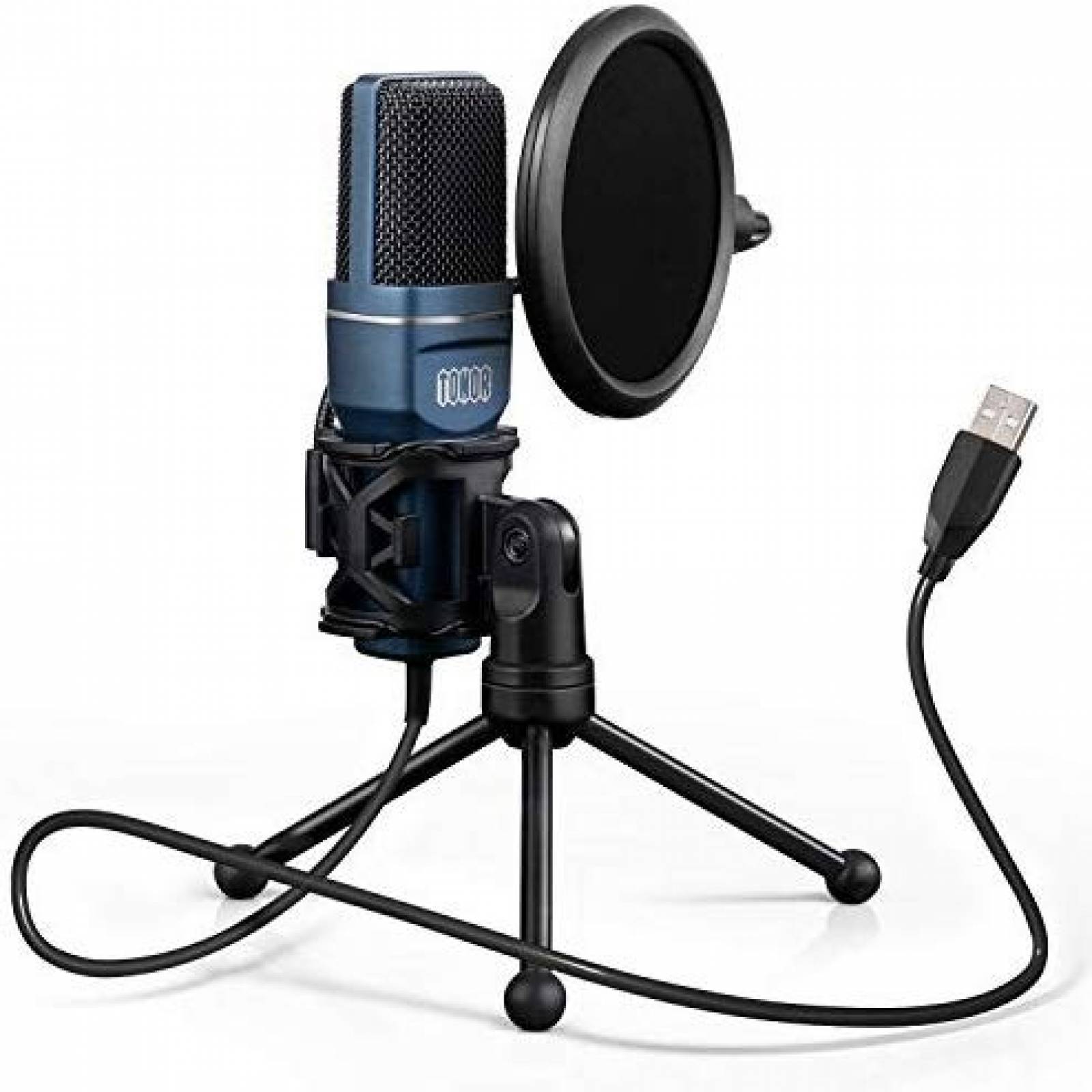 Microfono gamer TONOR TC-777 USB con tri­pode -Negro