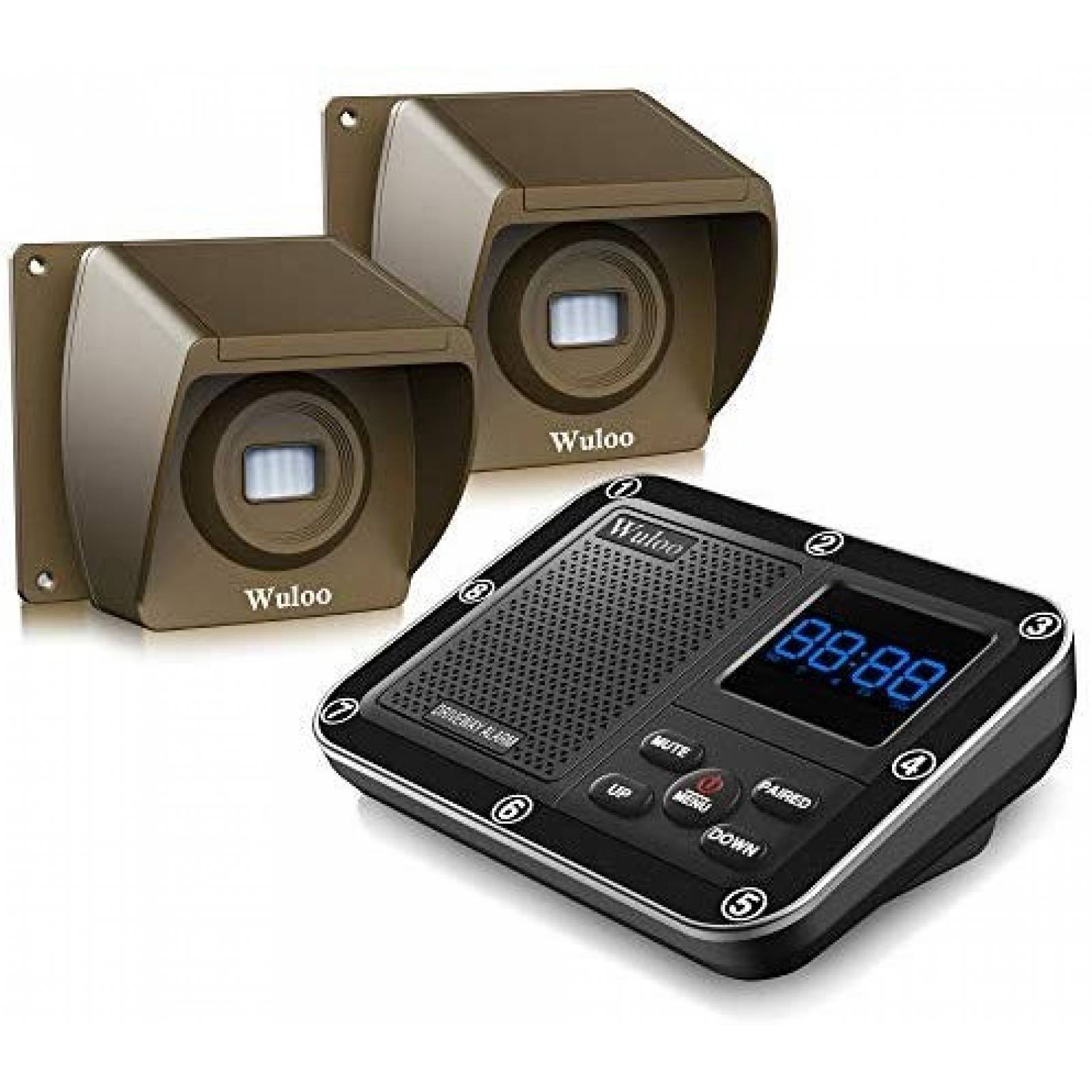 Alarma Wuloo Sensor Movimiento Batería Recargable -1&2-Brown
