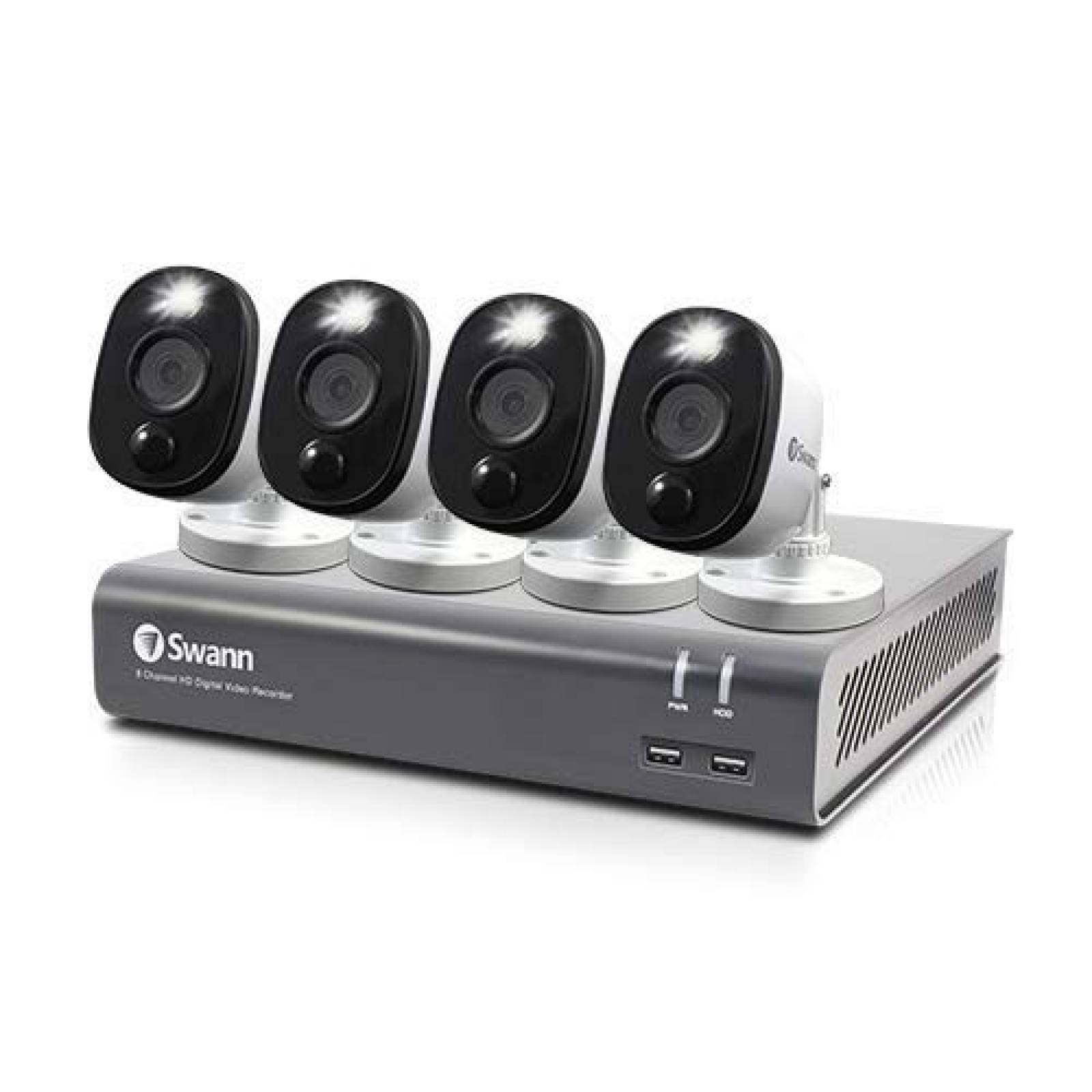 Cámara de Seguridad Swann Spotlight para Exterior 4CH 4 Pack