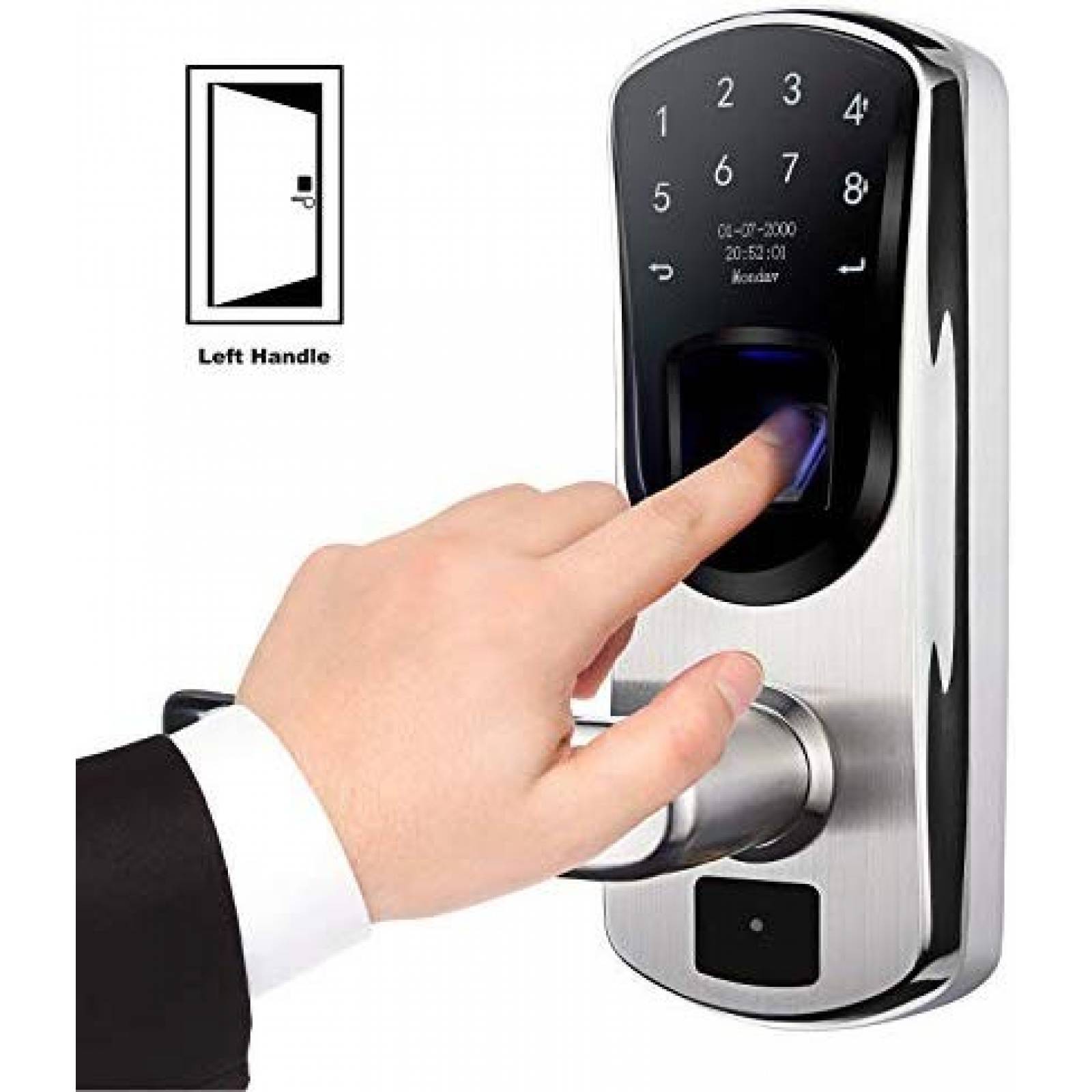 Cerradura de puerta weJupit huella digital izquierda