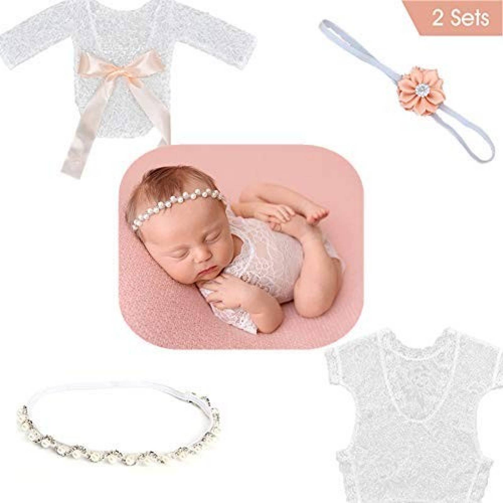 Set Ropa de Fotografía SPOKKI para Bebé 0-6 Meses Gemelas -B